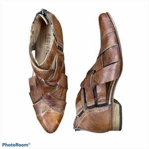 Bed Stu Brittany Tan Dip Dye Leather Booties 7